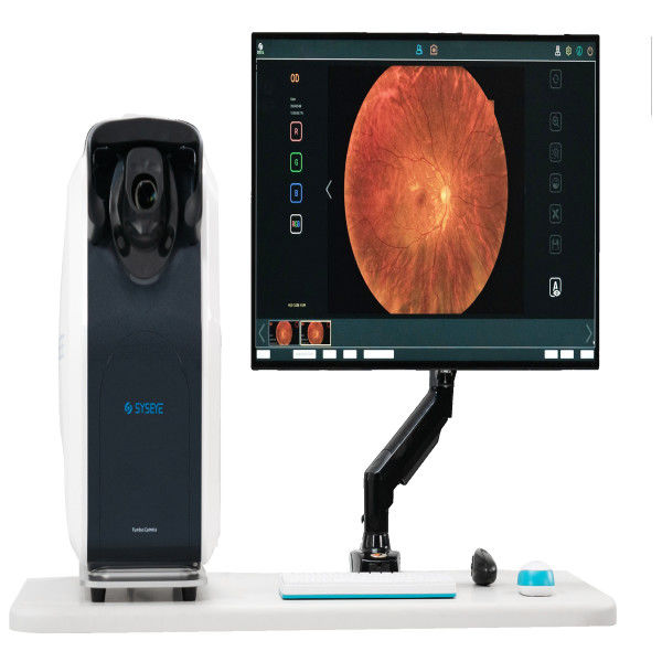 Камера True Color Wide Field Fundus с оптическим разрешением 8 мкм и 27-дюймовым цветовым HD-монитором для визуализации сетчатки
